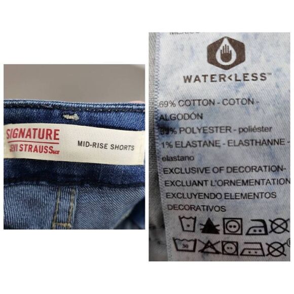 Signature by Levi Strauss & Co. Gold Label Mid Rise Denim Shorts Size 28 - Picture 7 of 7
